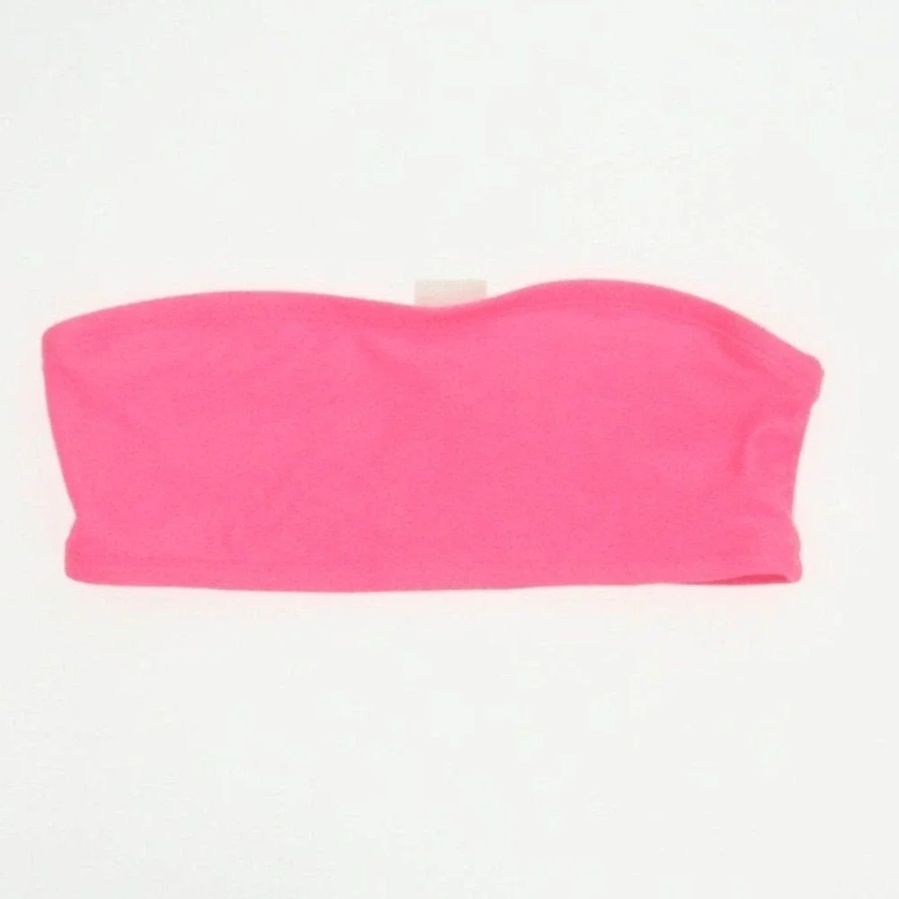 Art Class Girls Size 14/16 Bandeau Bikini Top Solid Hot Pink Strapless Swimsuit